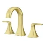 Bruxie 2-Handle 8-inch Widespread Brushed Gold Bathroom Sink Faucet/Tap