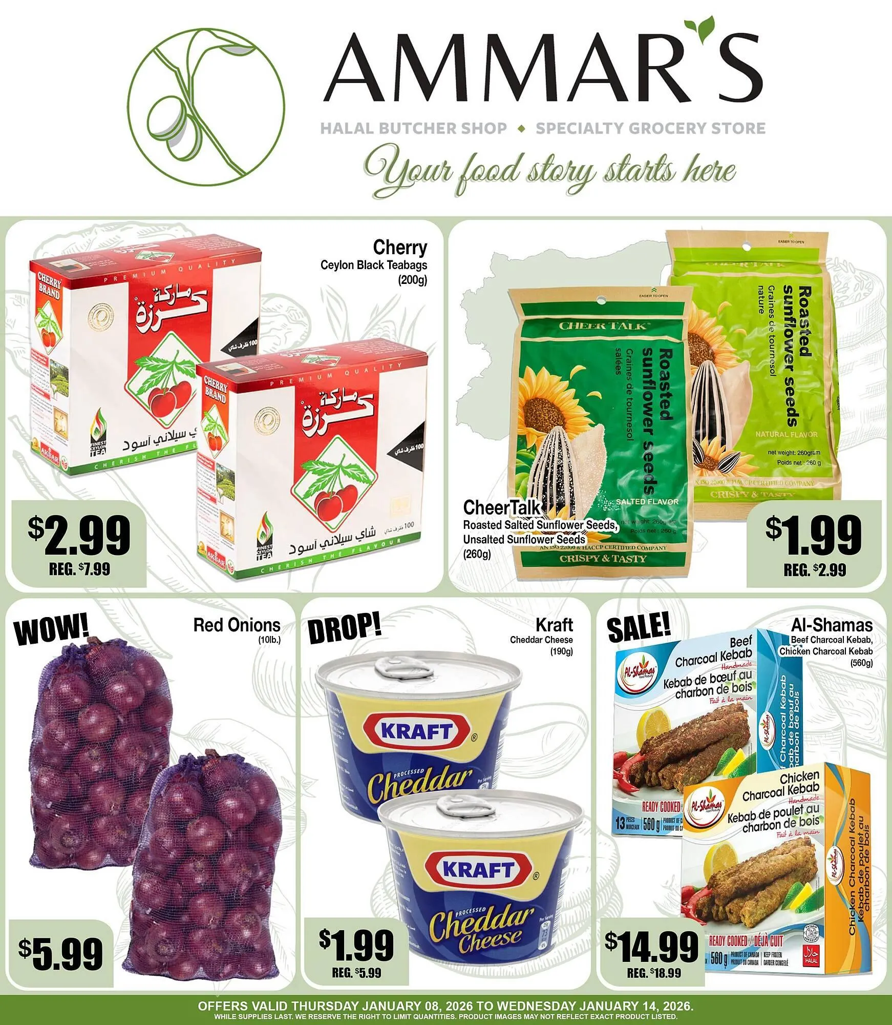Ammar's Halal Meats flyer from January 8 to January 14 2026 - flyer page 1