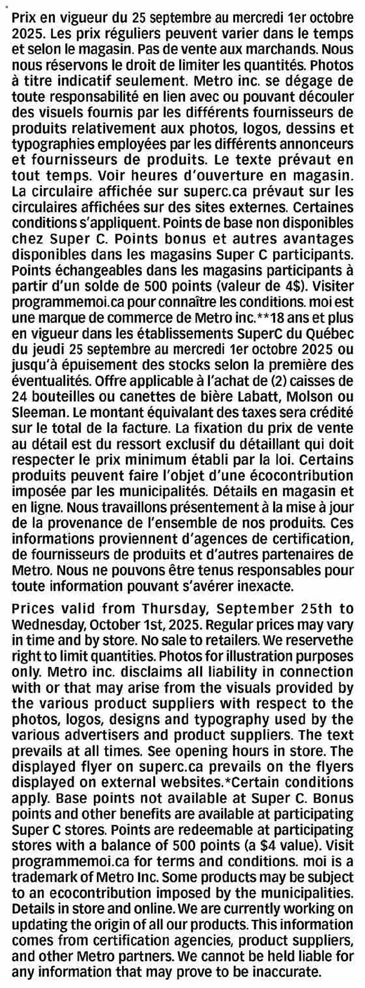 Super C flyer from September 25 to October 2 2025 - flyer page 16