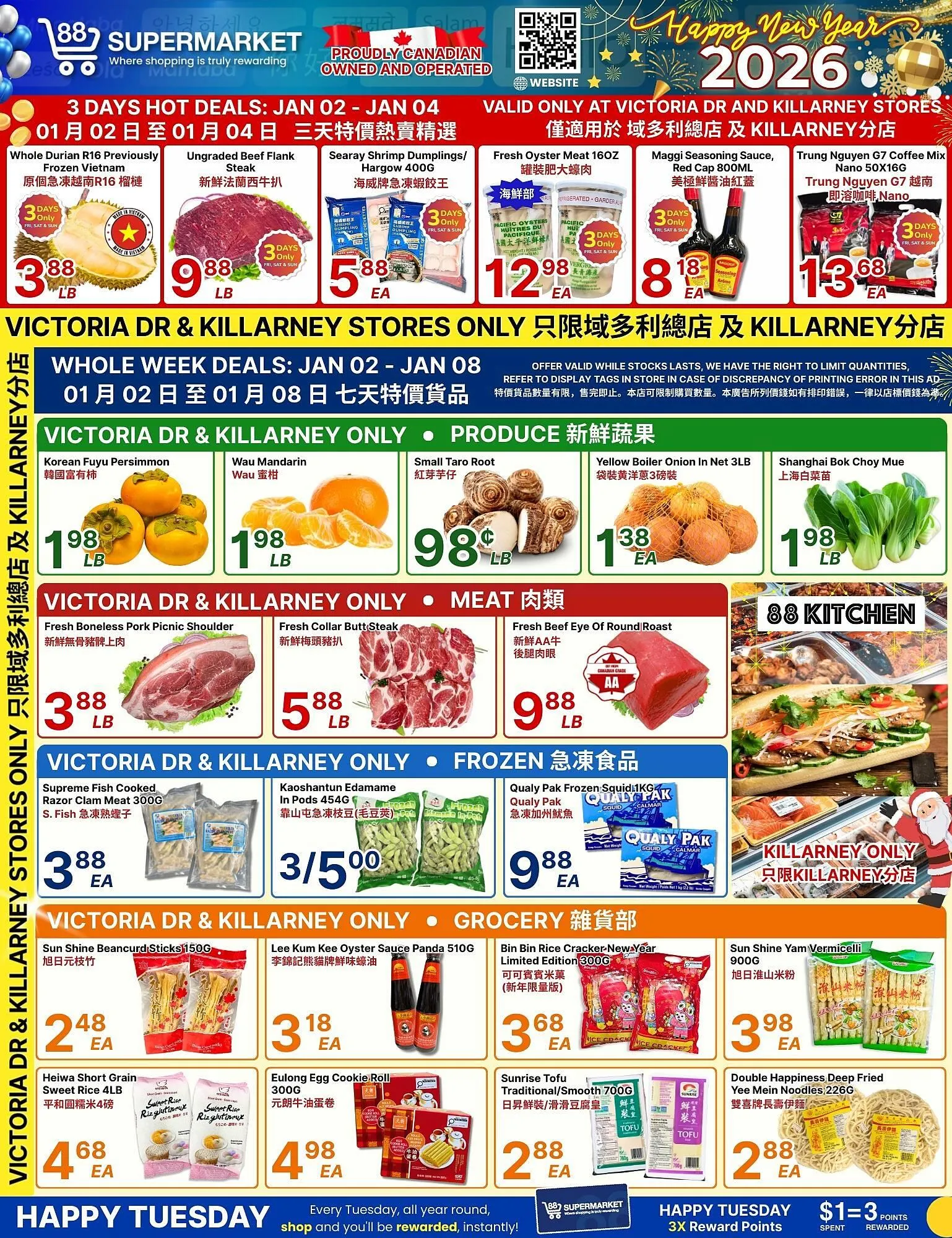 88 Supermarket flyer from January 2 to January 8 2026 - flyer page 1