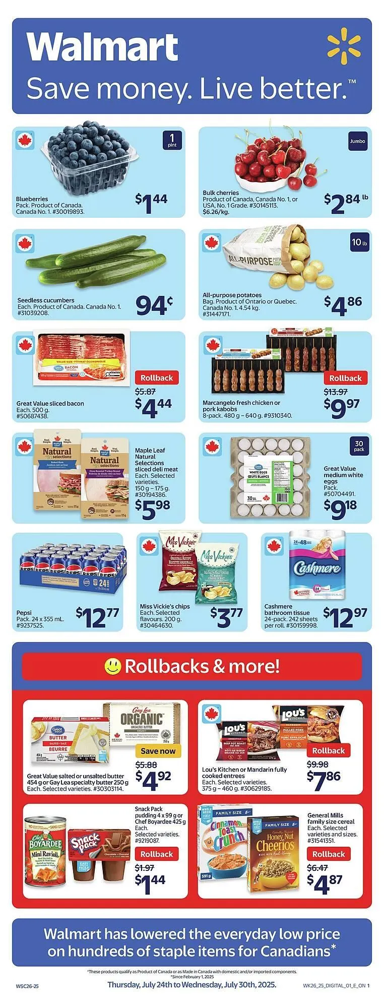 Walmart flyer from July 25 to August 1 2025 - flyer page 1