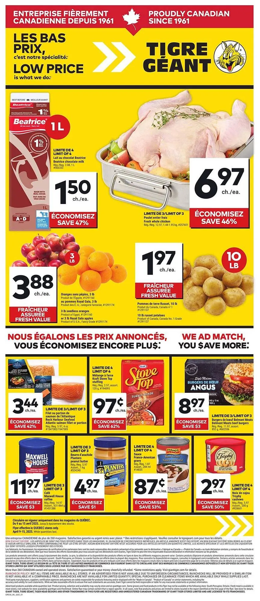 Giant Tiger flyer from April 10 to April 24 2025 - flyer page 1