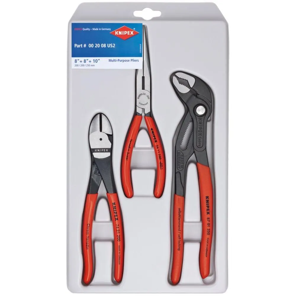 Universal Pliers Set with Cobra Pliers (3-Piece)