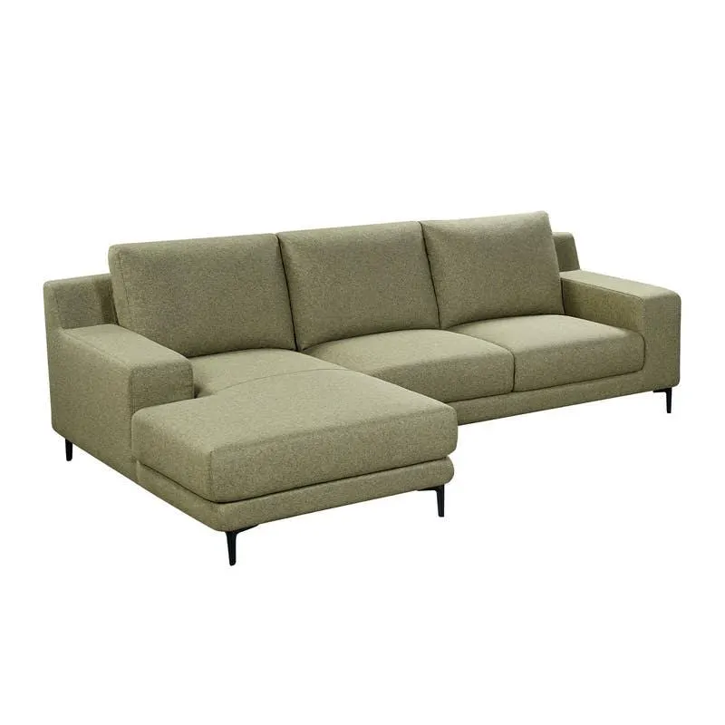 Sectionnel avec chaise longue à gauche - vert