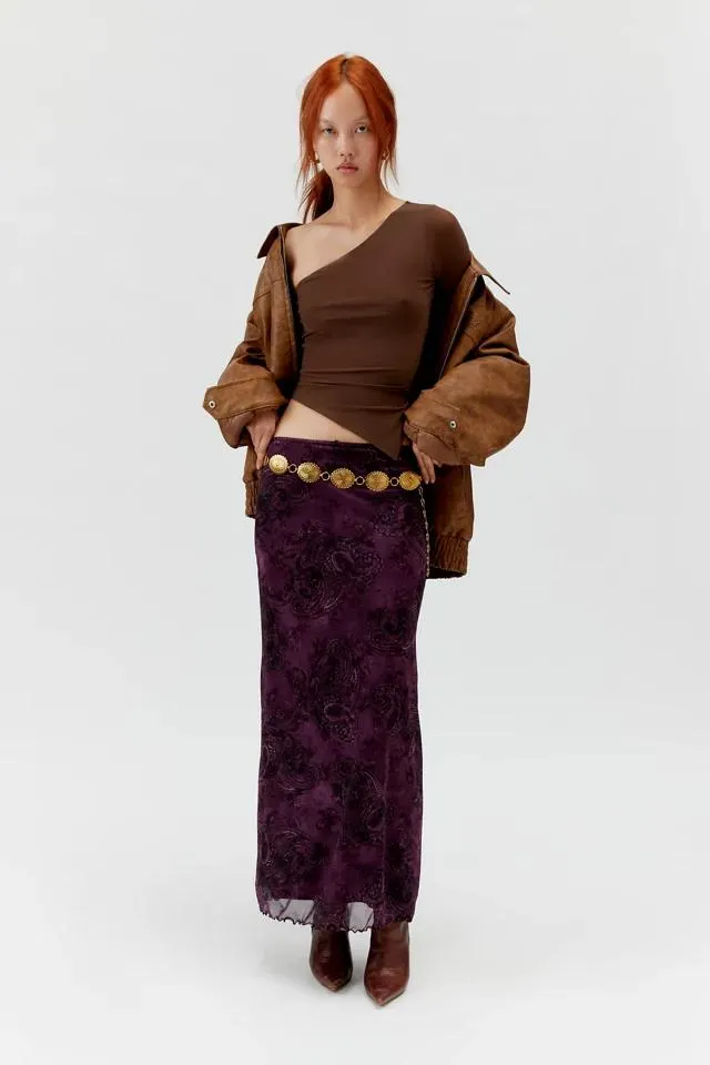 UO Camilla Mesh Maxi Skirt