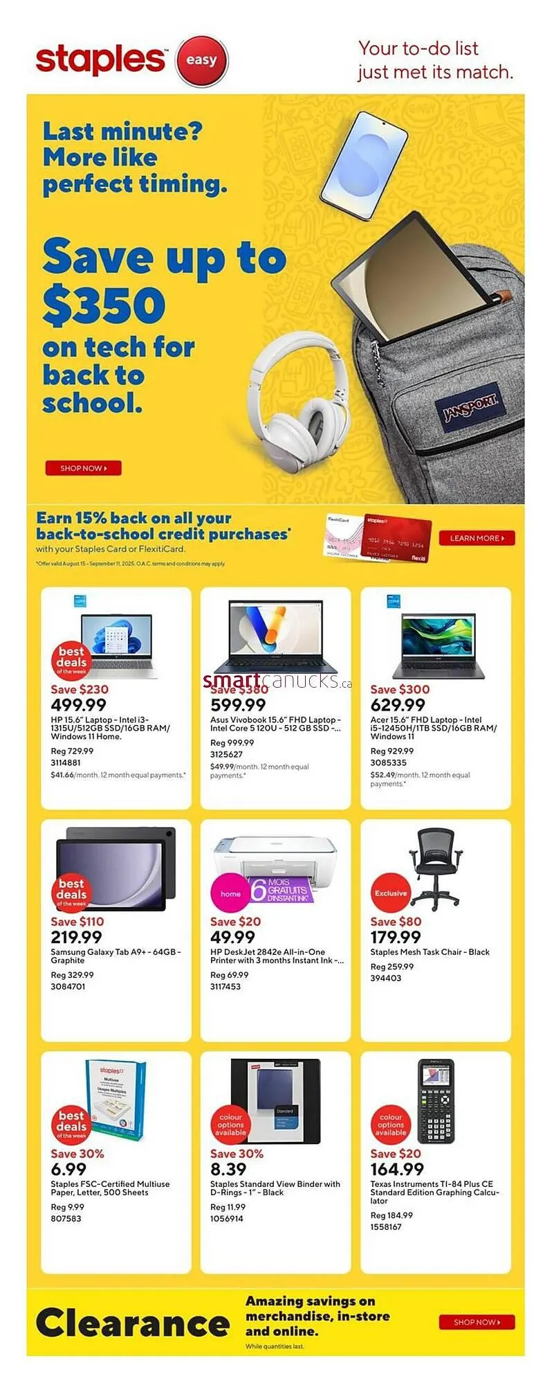 Staples flyer from September 5 to September 11 2025 - flyer page 1