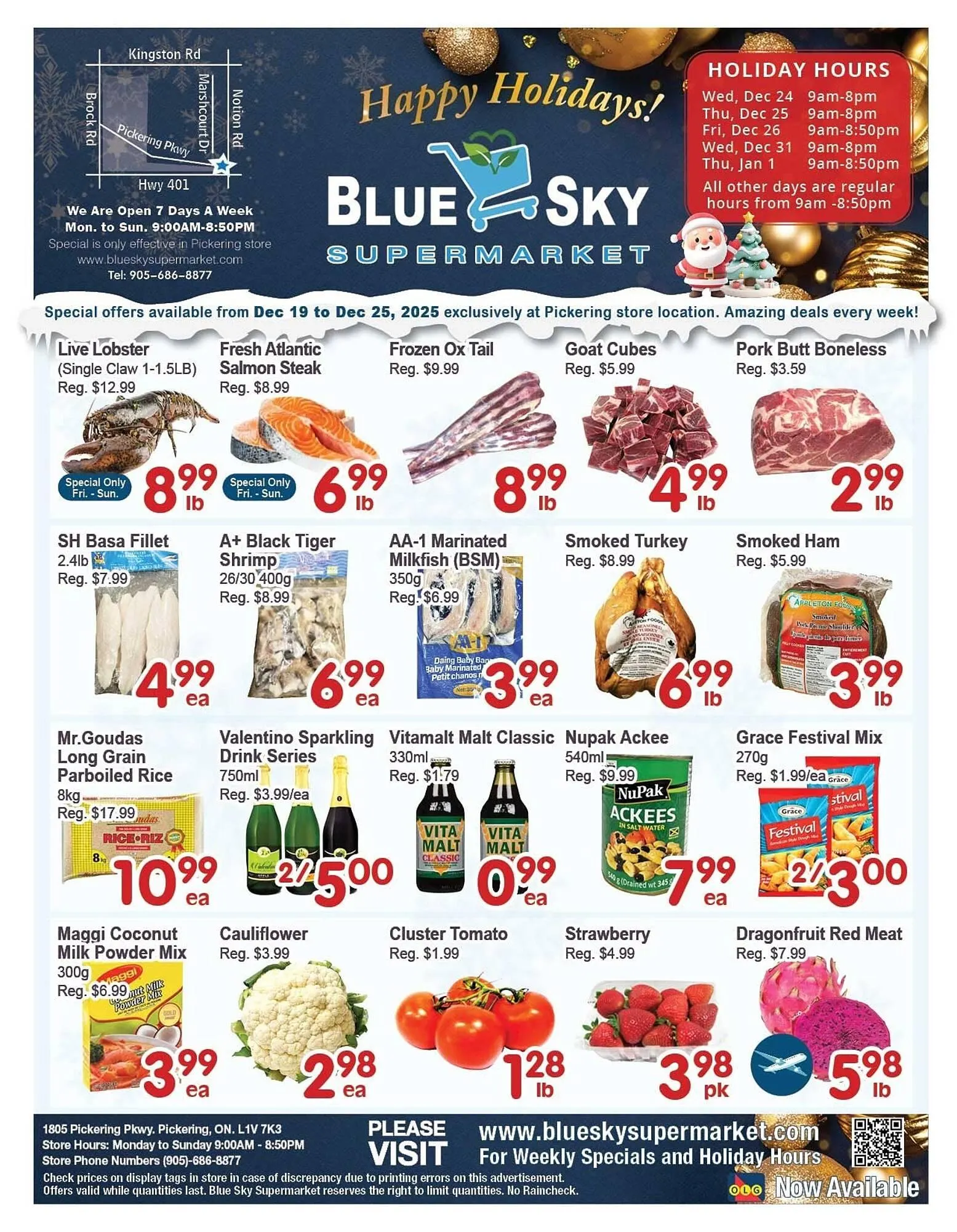 Blue Sky Supermarket flyer from December 19 to December 25 2025 - flyer page 1