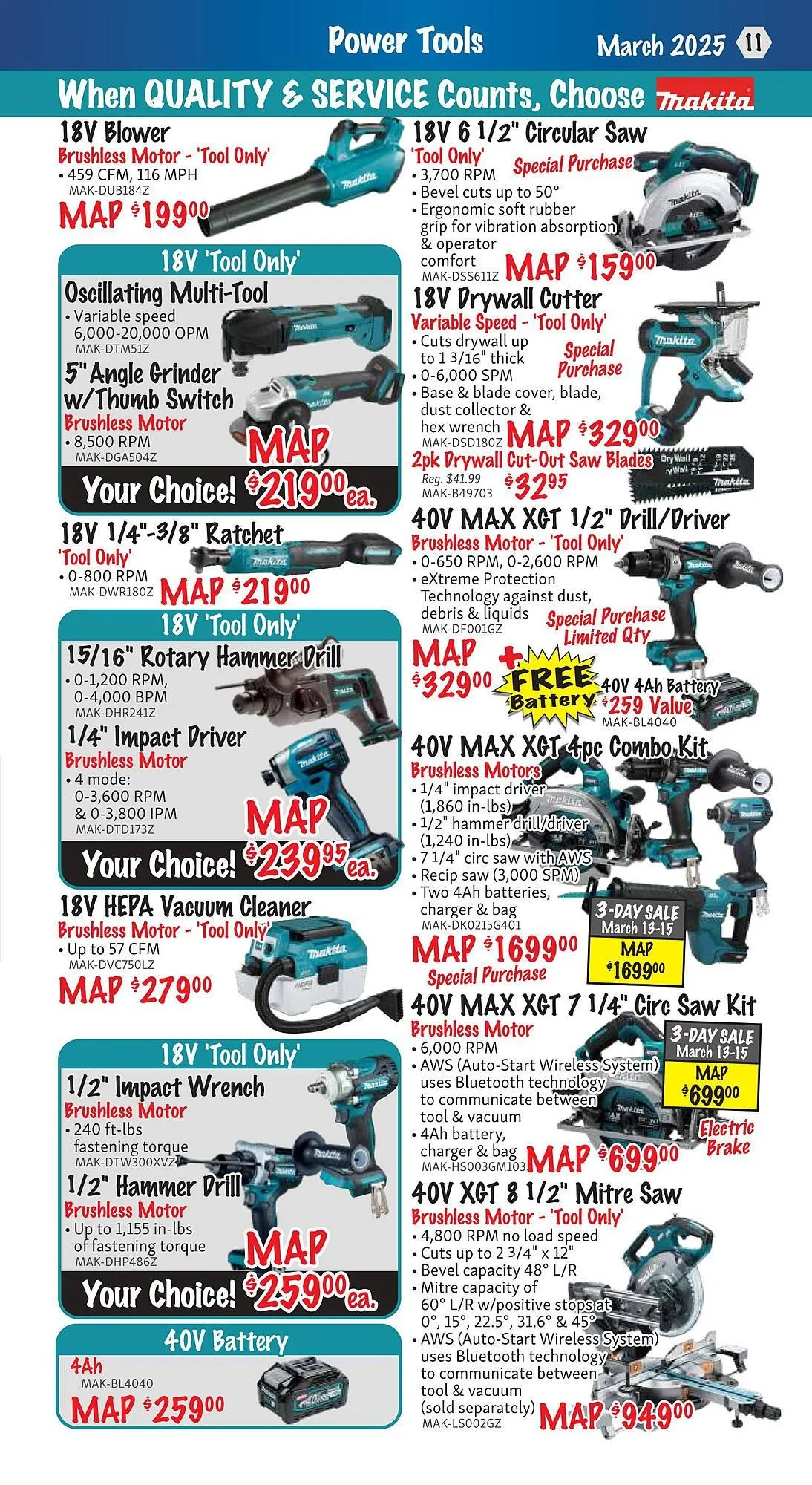 KMS Tools flyer from March 1 to March 31 2025 - flyer page 11