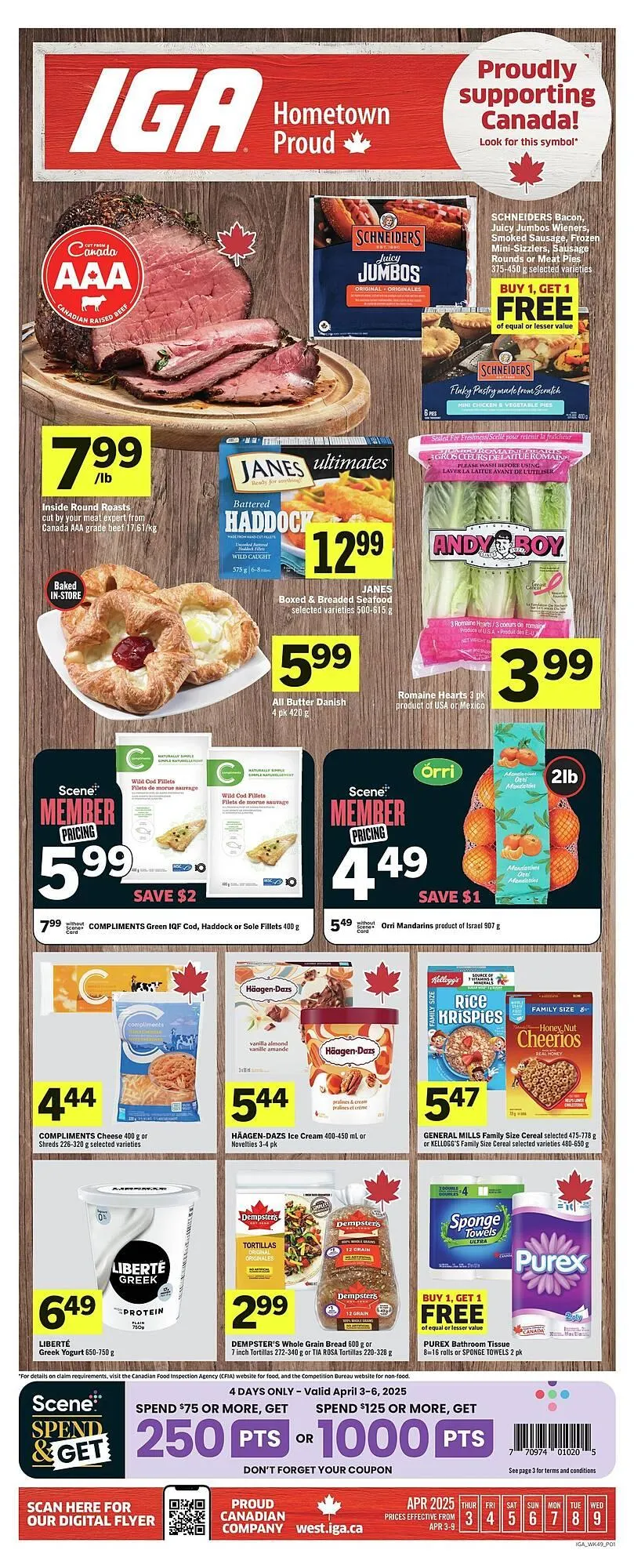 IGA flyer from April 3 to April 17 2025 - flyer page 1