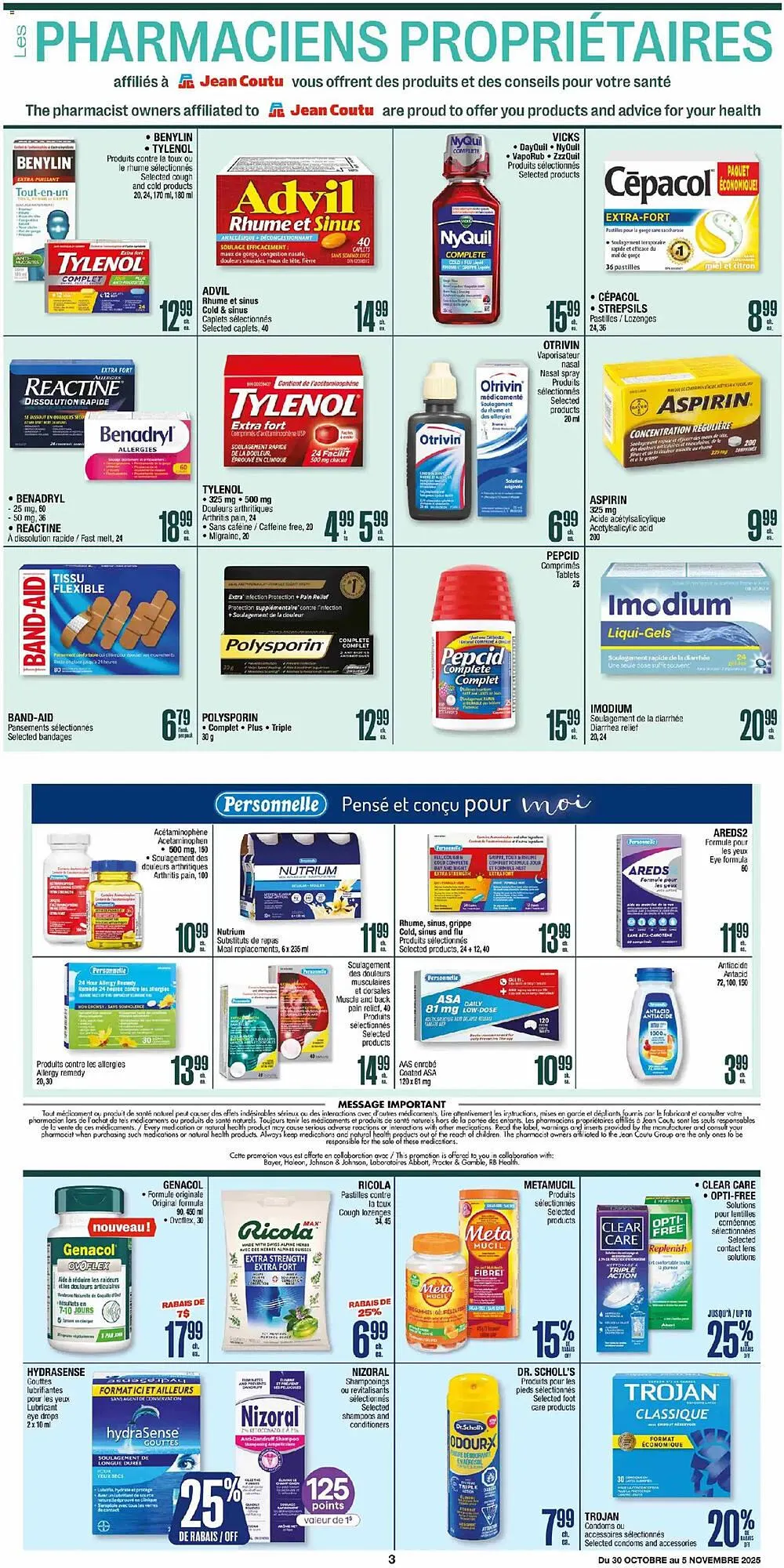 Jean Coutu flyer from October 30 to November 5 2025 - flyer page 3