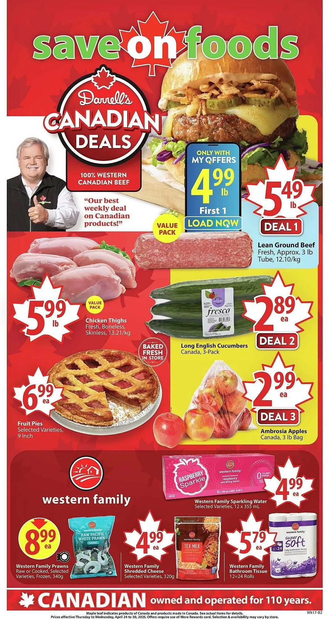 Save on Foods flyer from April 24 to May 1 2025 - flyer page 1