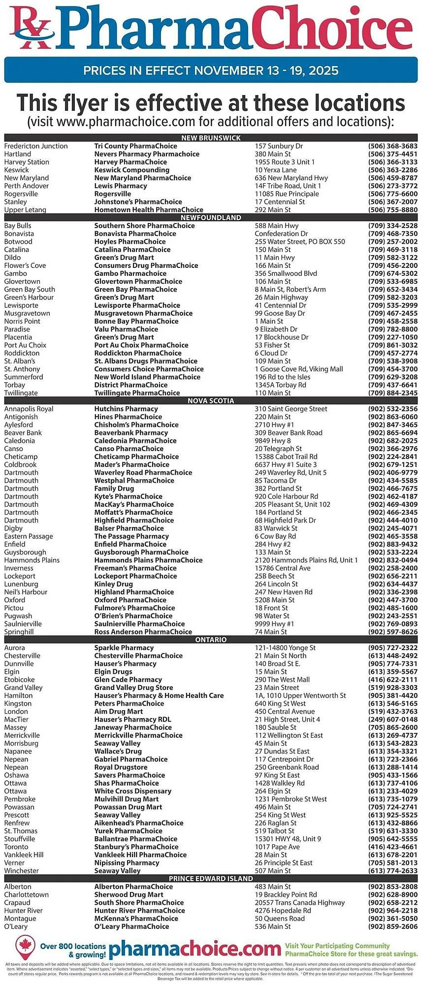 PharmaChoice flyer from November 13 to November 19 2025 - flyer page 9