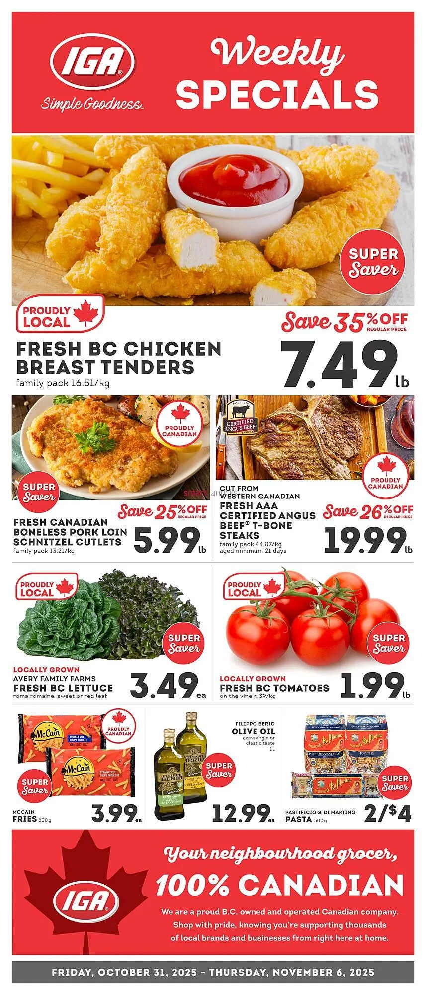 IGA flyer from October 31 to November 6 2025 - flyer page 1