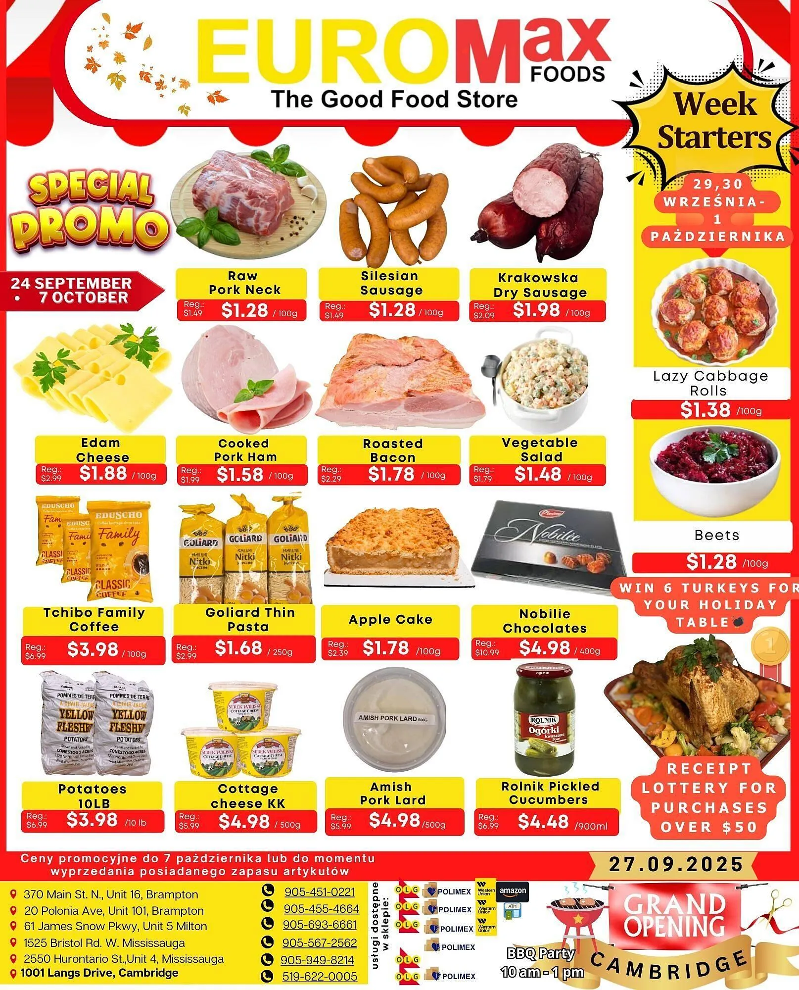 EuroMax Foods flyer from September 25 to October 1 2025 - flyer page 1