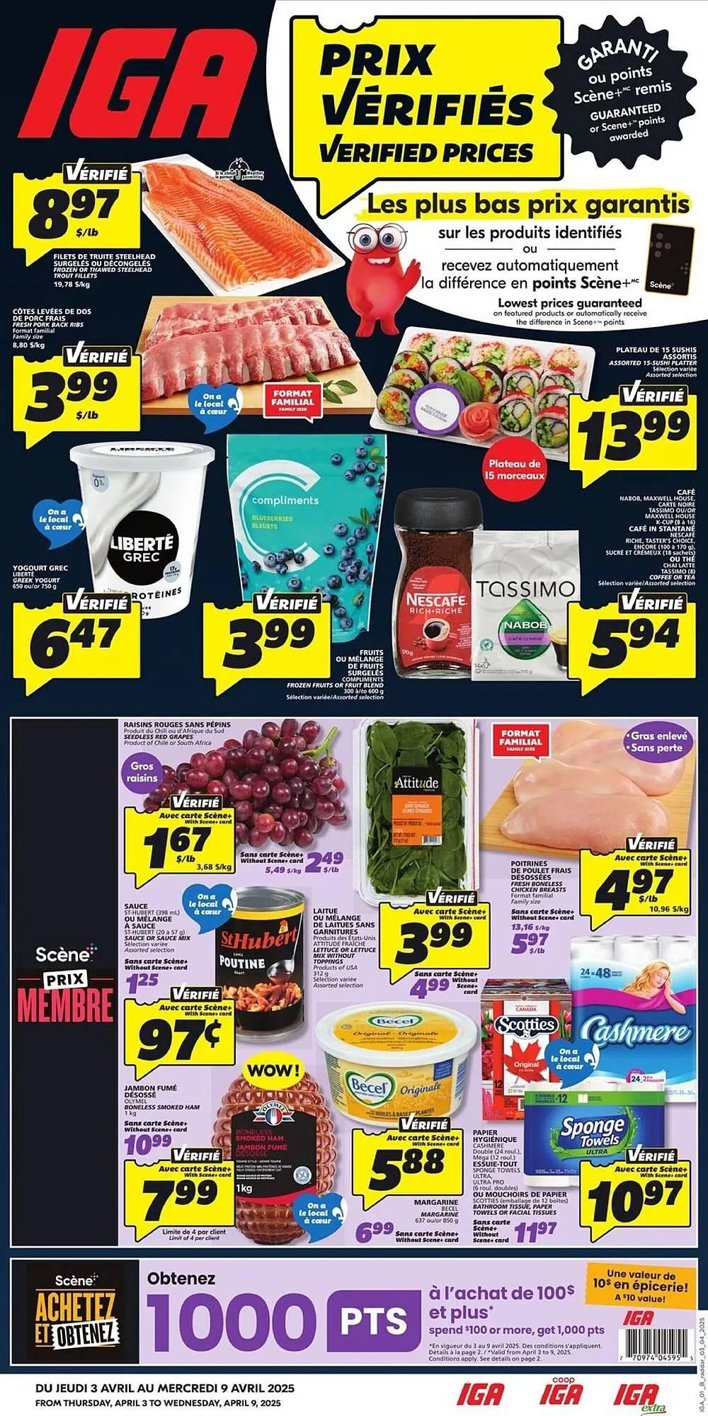 IGA flyer from April 1 to May 1 2025 - flyer page 1