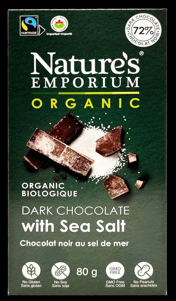 Nature's Emporium Organic Dark Chocolate with Sea Salt