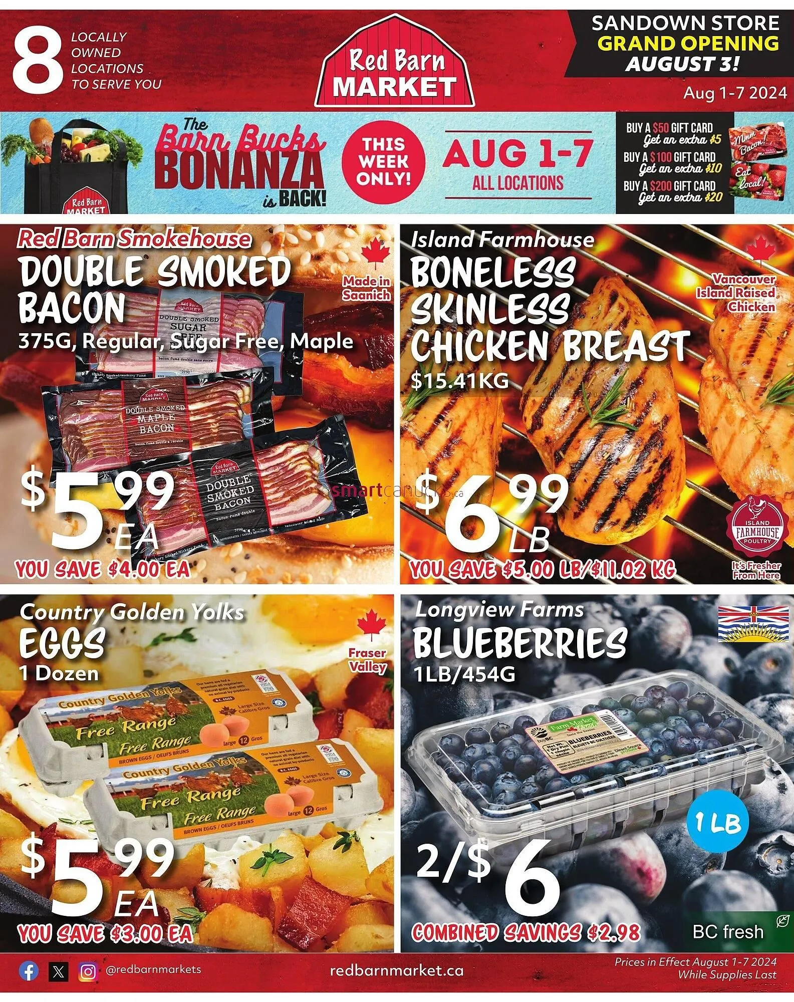 Red Barn Market flyer from August 1 to August 7 2024 - flyer page 1