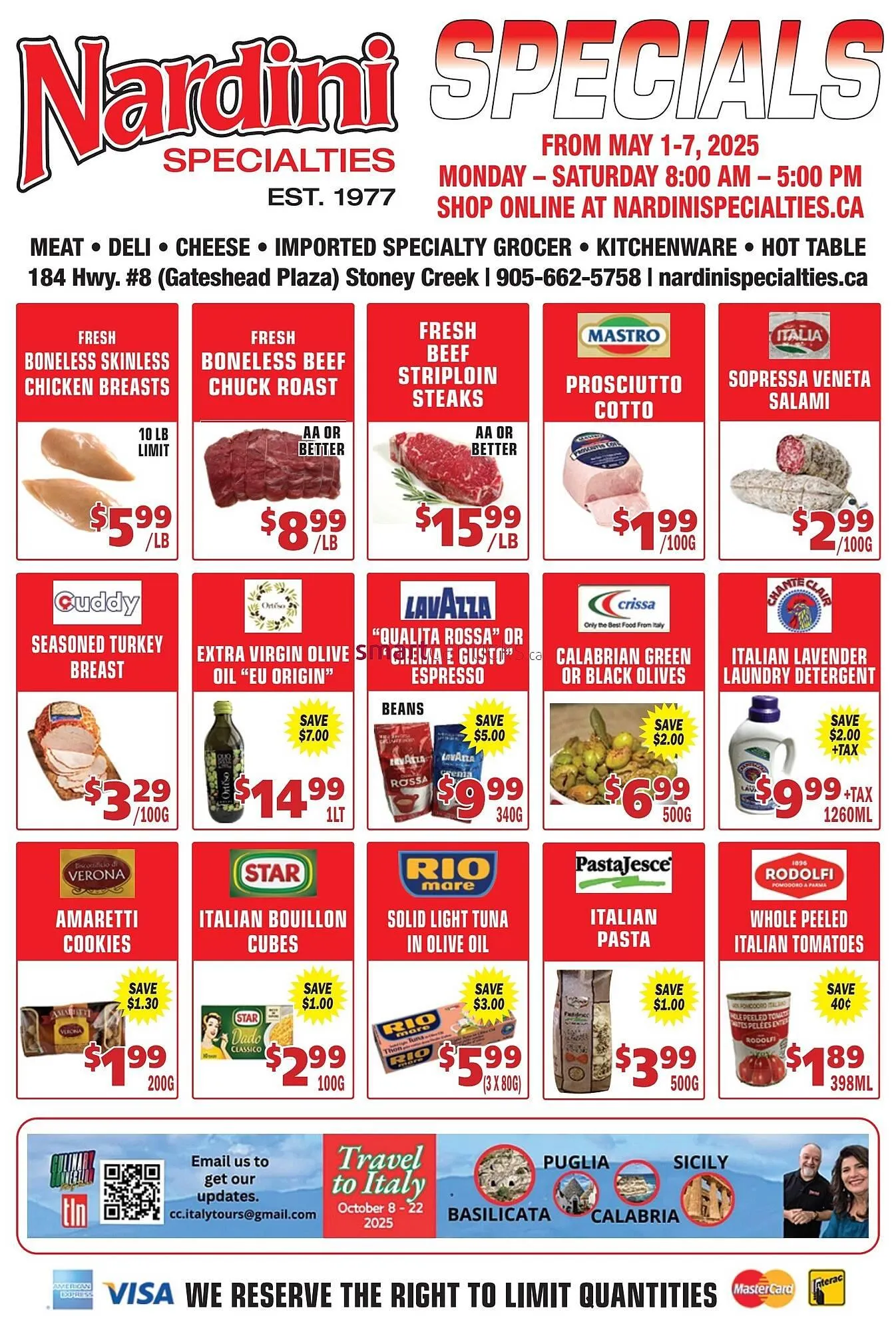Nardini Specialties flyer - 1