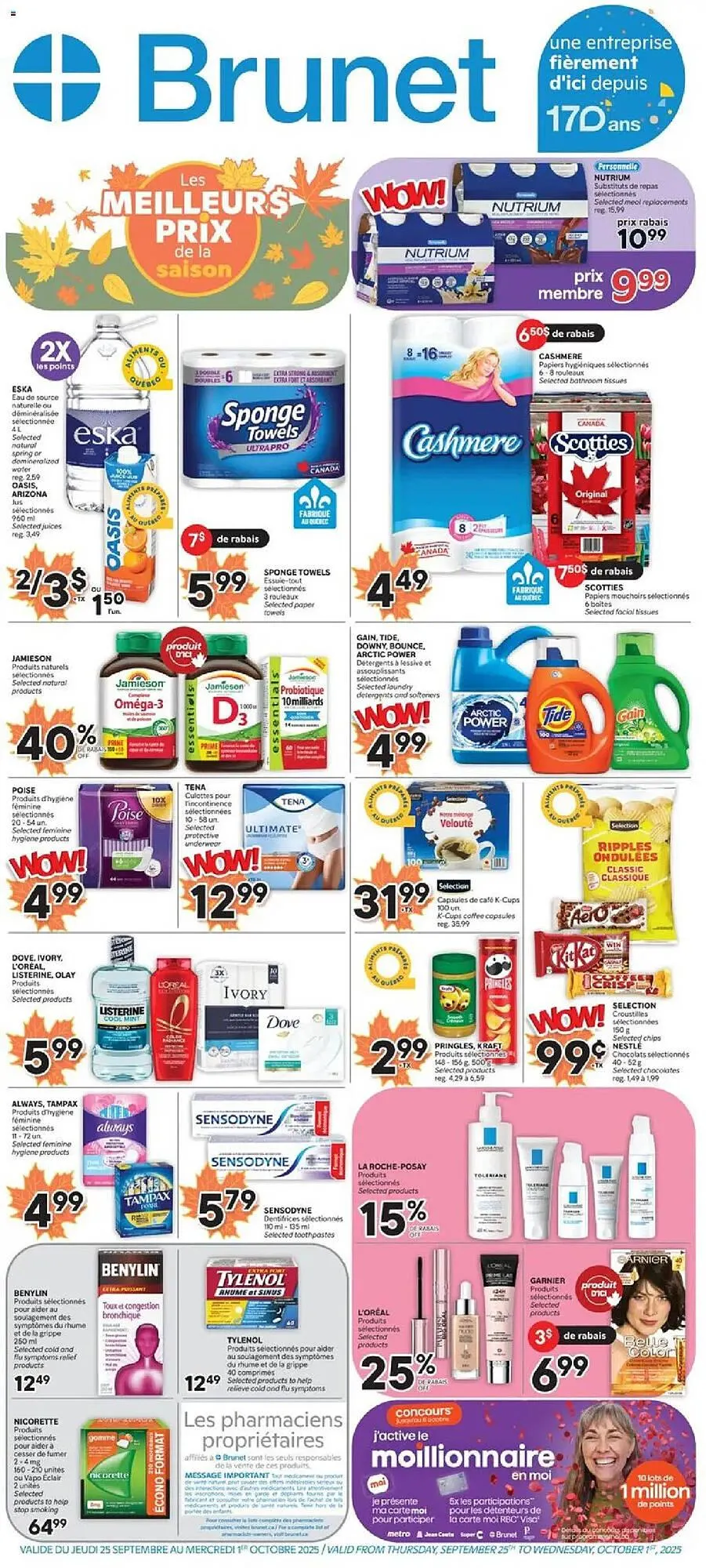 Brunet flyer from September 25 to October 2 2025 - flyer page 1