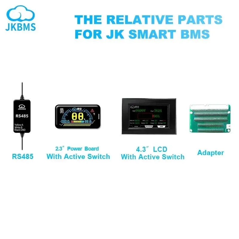 JK BMS RS485 CAN module switch and LCD display adapter connection cable NTC JK BMS 4.3LCD 2.3LCD 3.2LCD Adapter