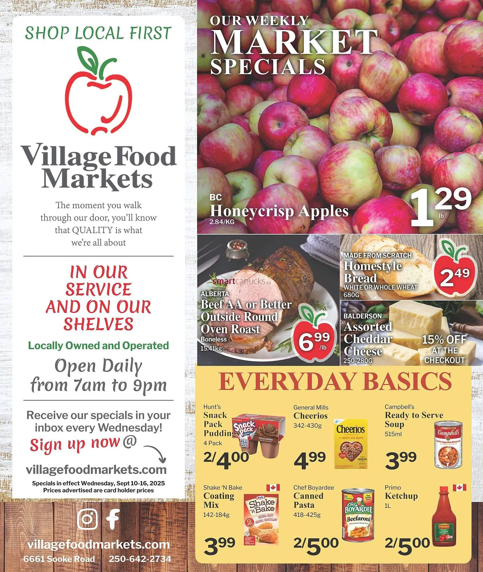 Village Food Markets flyer from September 10 to September 16 2025 - flyer page 1