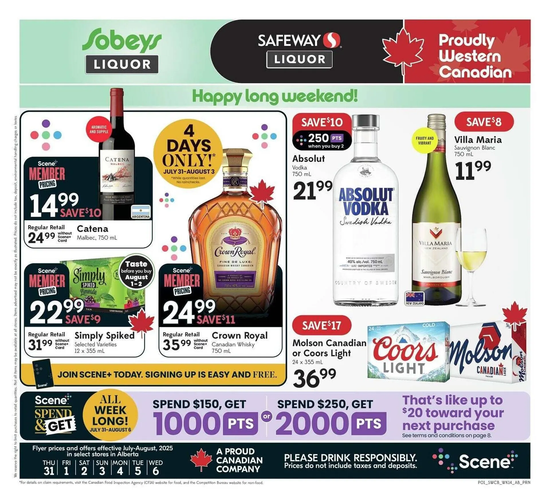 Safeway flyer from August 1 to August 8 2025 - flyer page 1