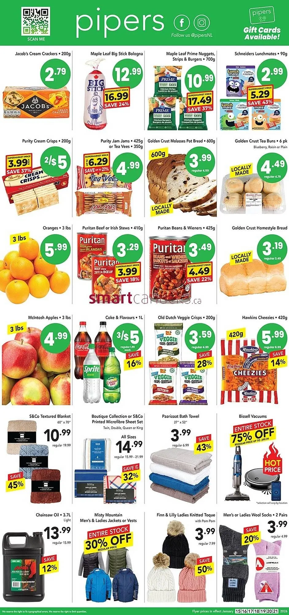 Pipers flyer from January 15 to January 21 2026 - flyer page 1