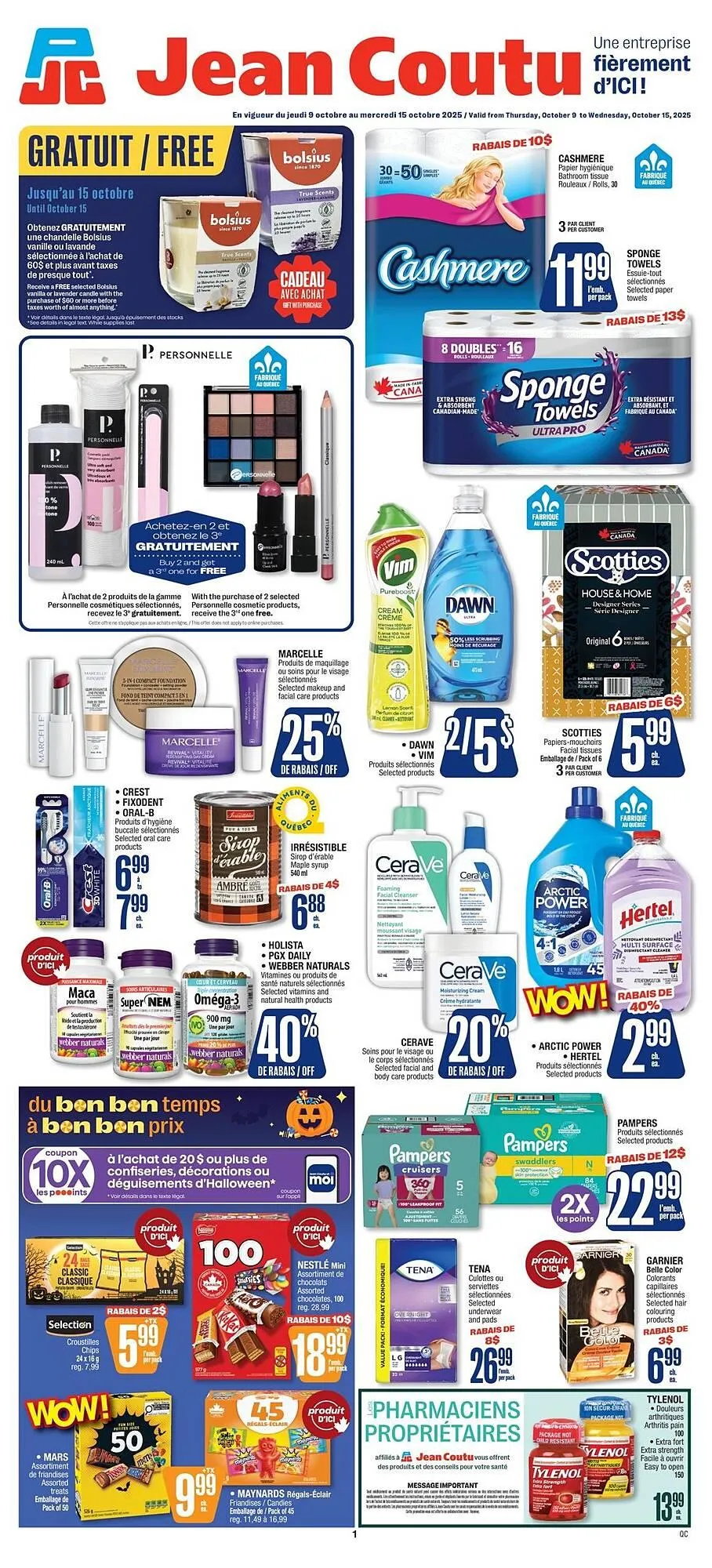 Jean Coutu flyer from October 9 to October 15 2025 - flyer page 1