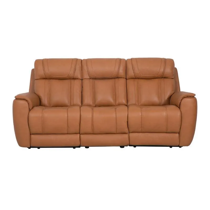 Sofa modulaire électrique inclinable en cuir véritable avec dossier rabattable - 3 mcx