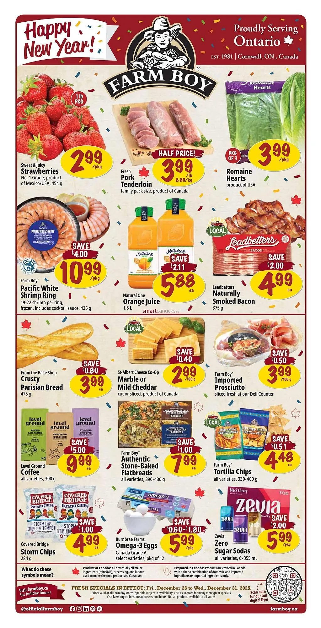Farm Boy flyer from December 26 to December 31 2025 - flyer page 1
