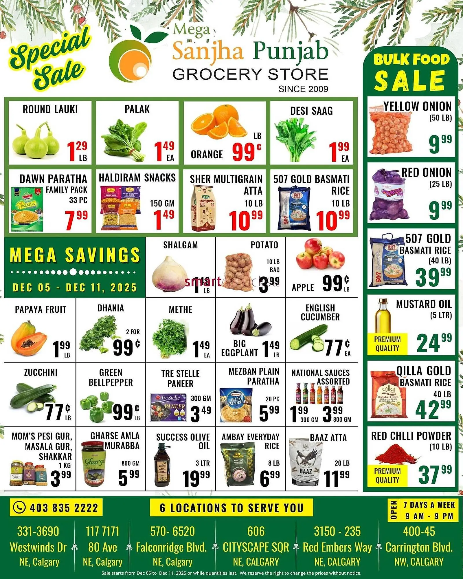 Mega Sanjha Punjab Grocery Store flyer from December 12 to December 18 2025 - flyer page 1