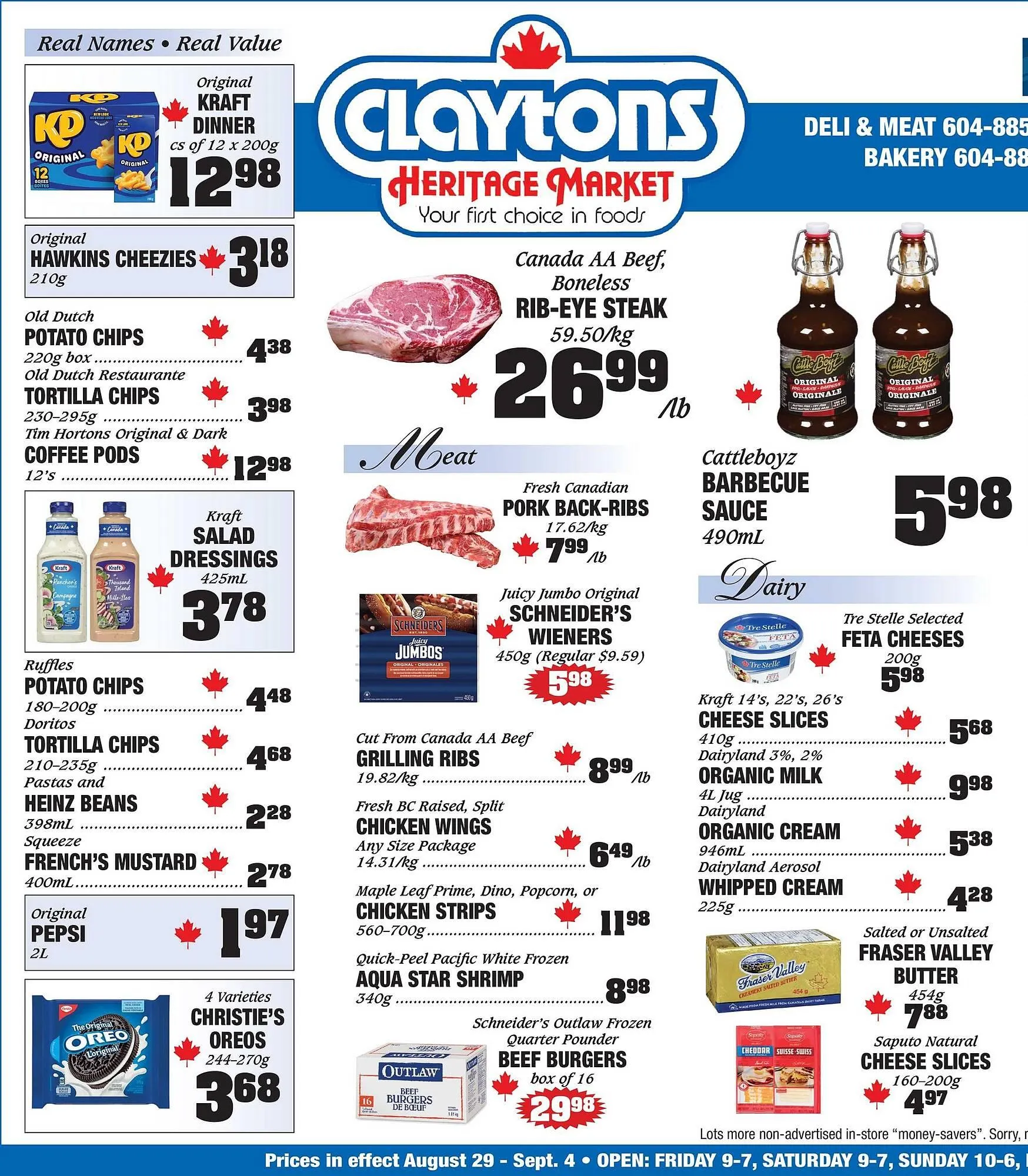 Claytons Heritage Market flyer from August 29 to September 4 2025 - flyer page 1