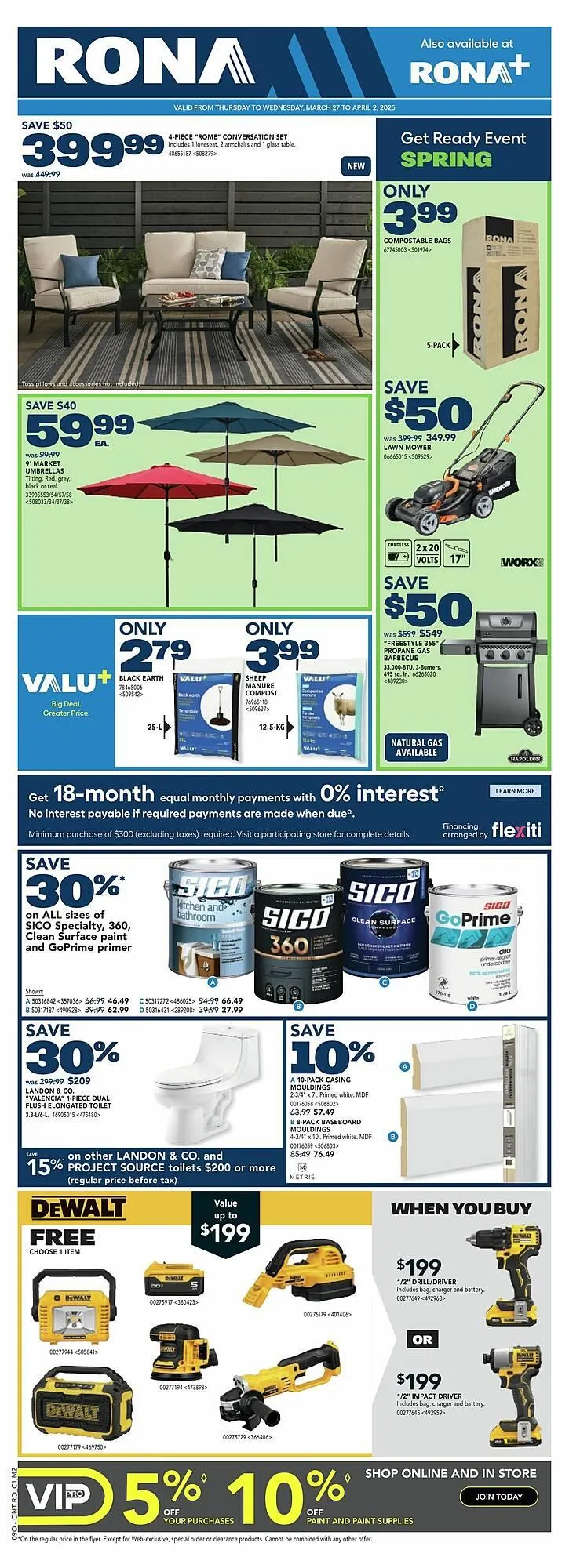RONA flyer from March 28 to April 4 2025 - flyer page 1