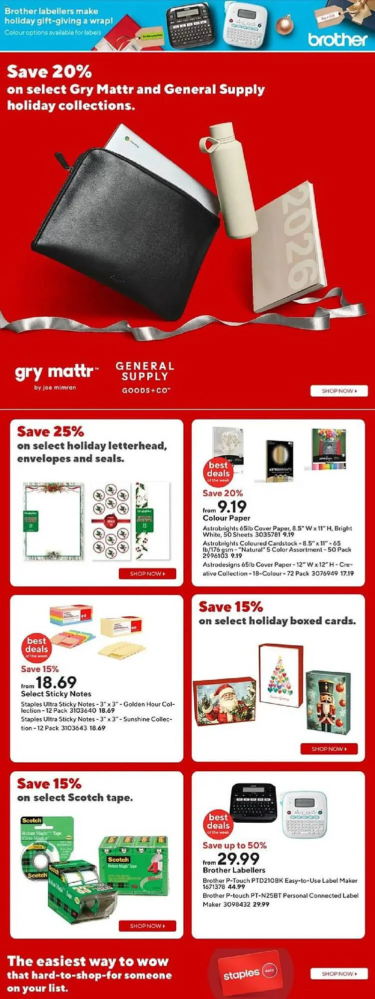 Staples flyer from October 31 to January 3 2026 - flyer page 18