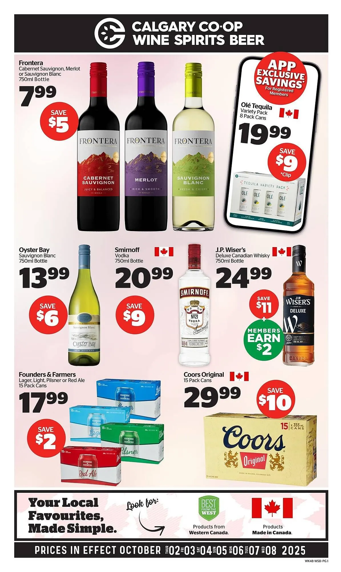 Calgary Co-op flyer from October 1 to October 7 2025 - flyer page 1
