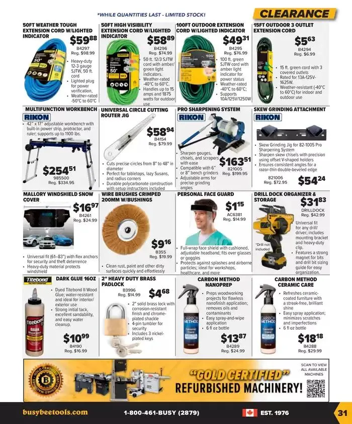 Busy Bee Tools Winter Catalogue from January 6 to March 22 2025 - flyer page 31