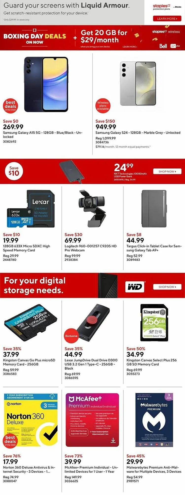 Staples flyer from January 2 to January 16 2025 - flyer page 14