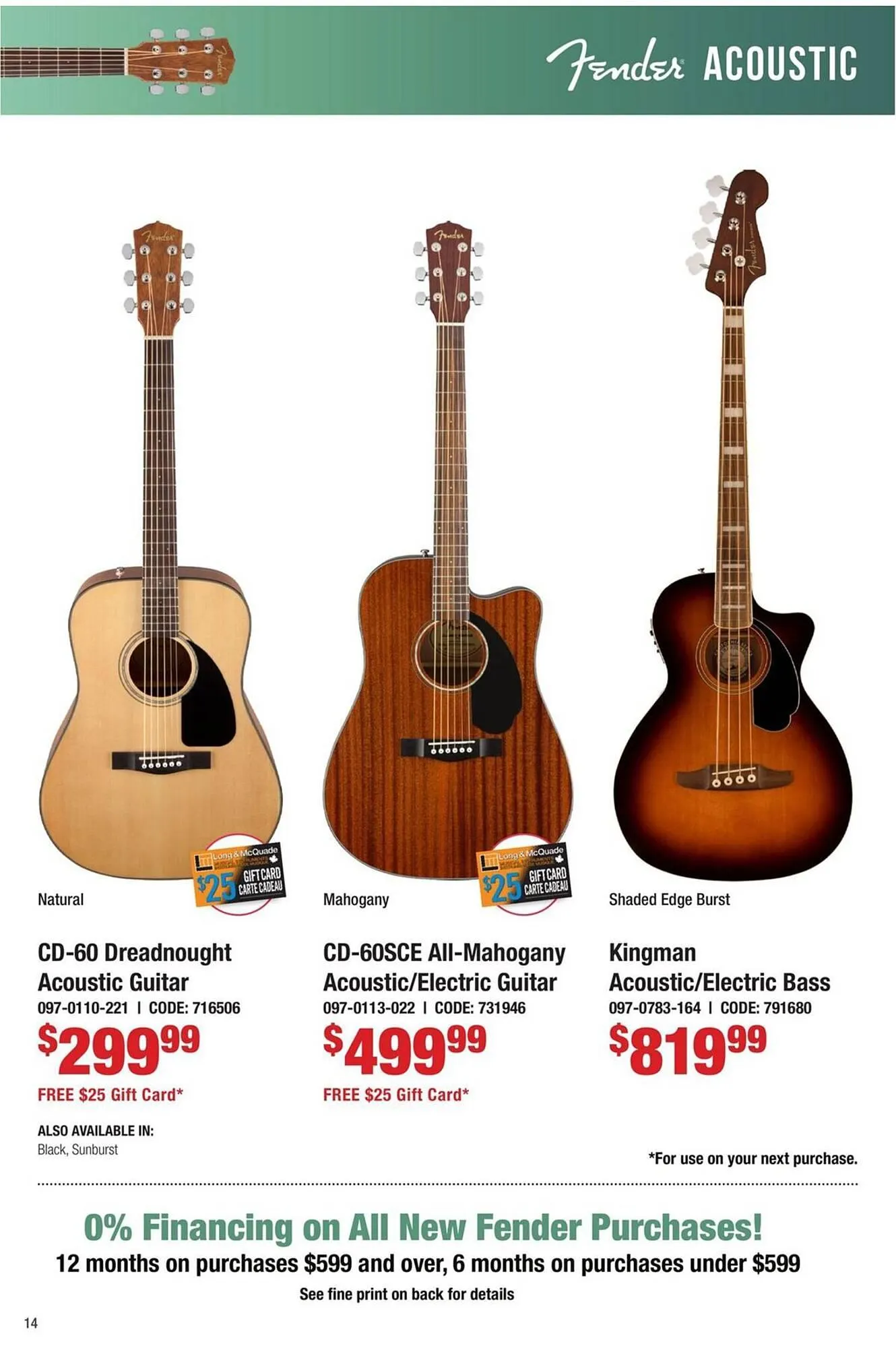 Long & McQuade flyer from August 19 to August 31 2025 - flyer page 14