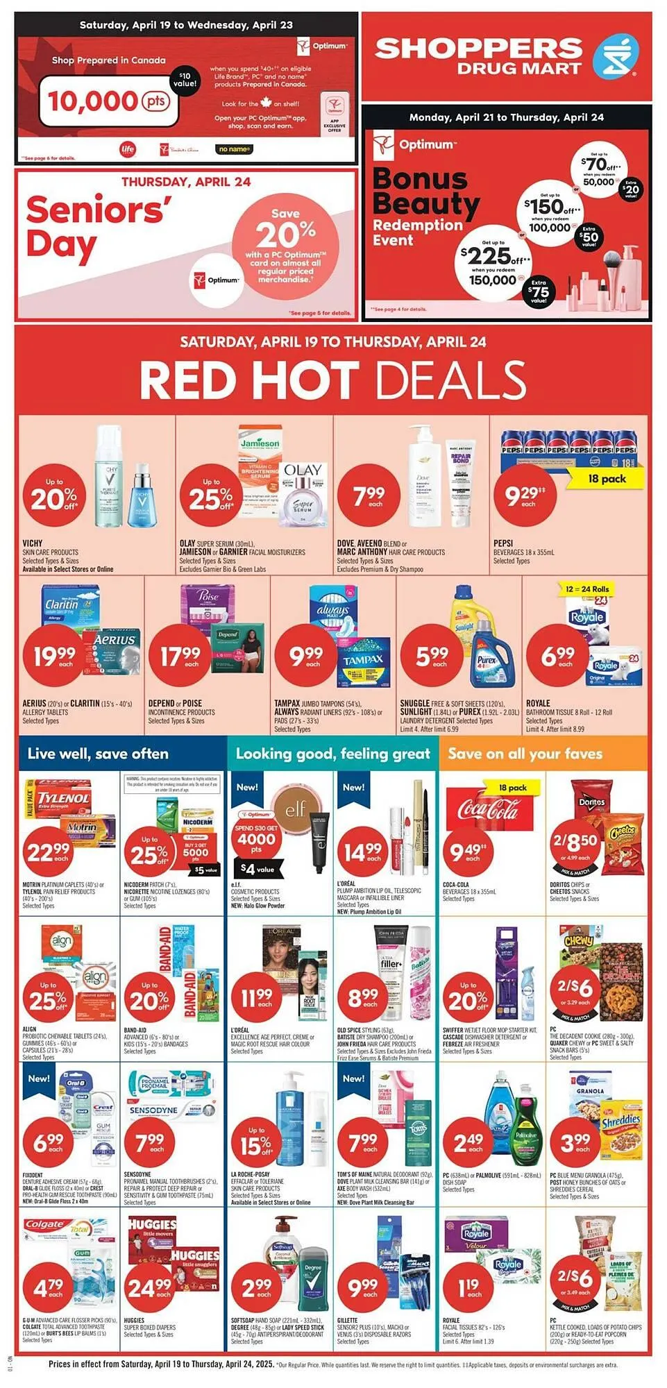 Shoppers Drug Mart flyer from April 19 to April 25 2025 - flyer page 1