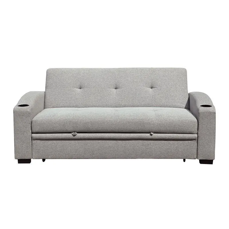 Sofa convertible avec porte-gobelets et pochettes de rangement