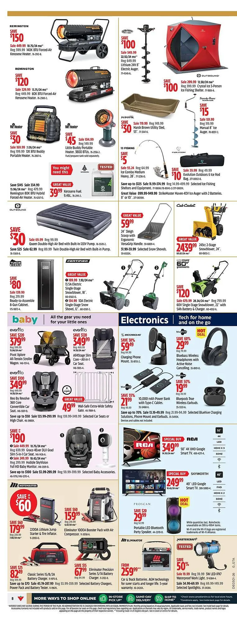 Canadian Tire flyer from January 1 to January 8 2026 - flyer page 8