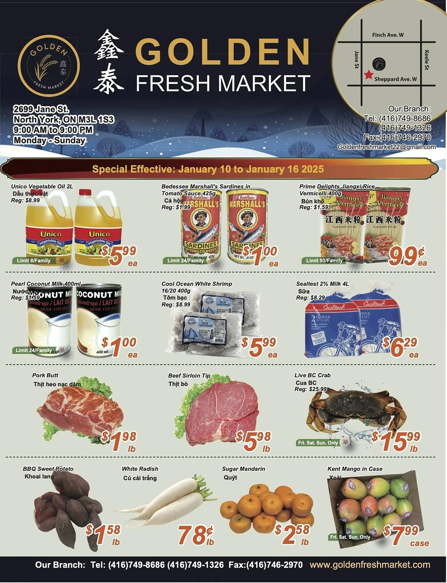 Golden Fresh Market flyer from January 10 to January 16 2025 - flyer page 1
