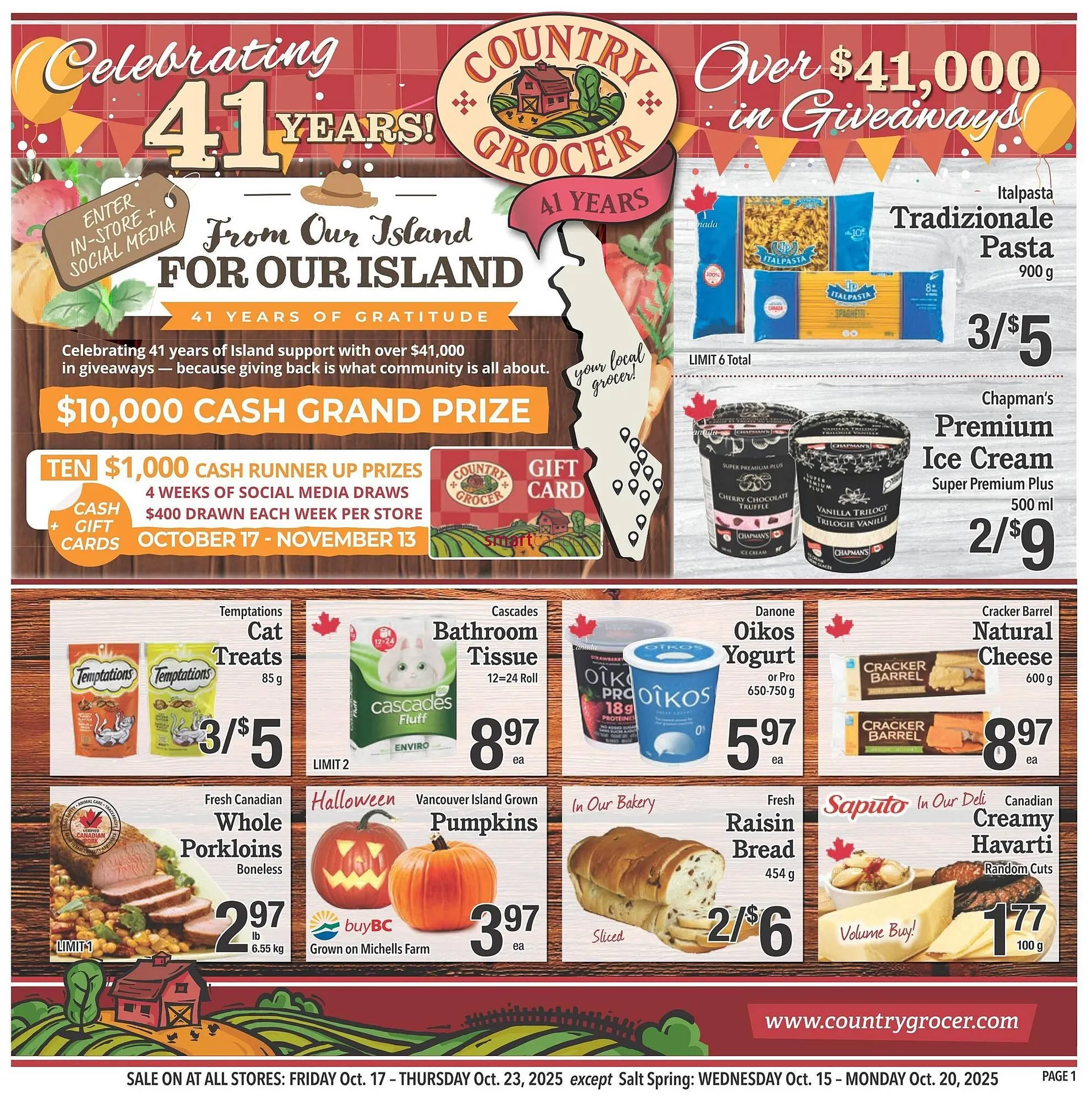 Country Grocer flyer from October 16 to October 22 2025 - flyer page 1