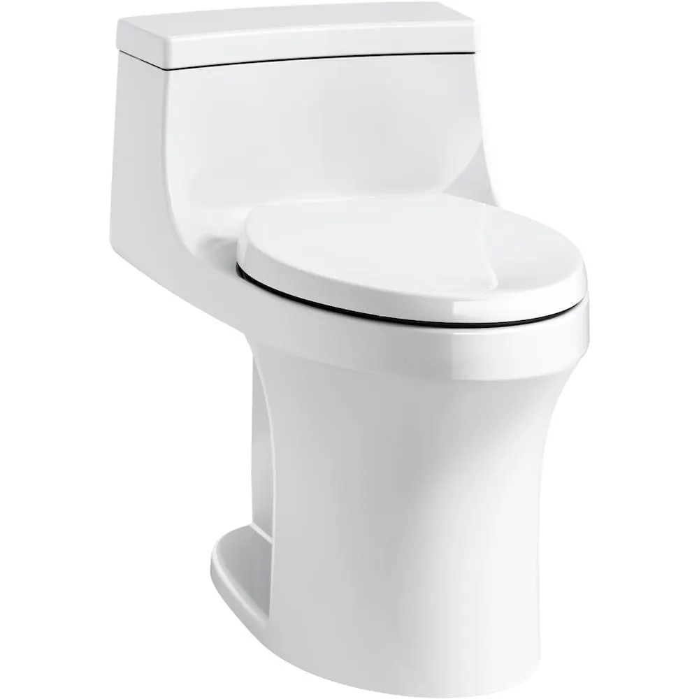 San Souci 1-Piece 4.8 LPF Single Flush Elongated Toilet in White, Seat Included