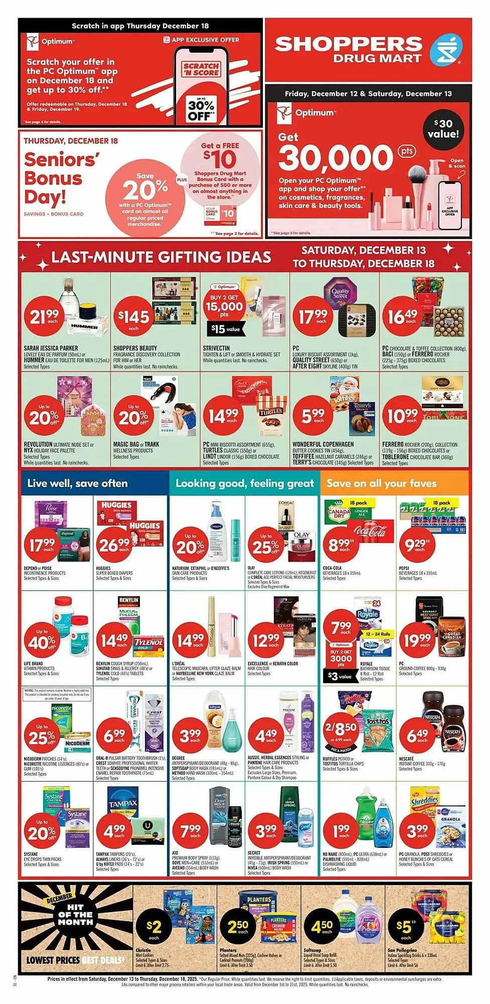 Shoppers Drug Mart flyer from December 11 to December 25 2025 - flyer page 1