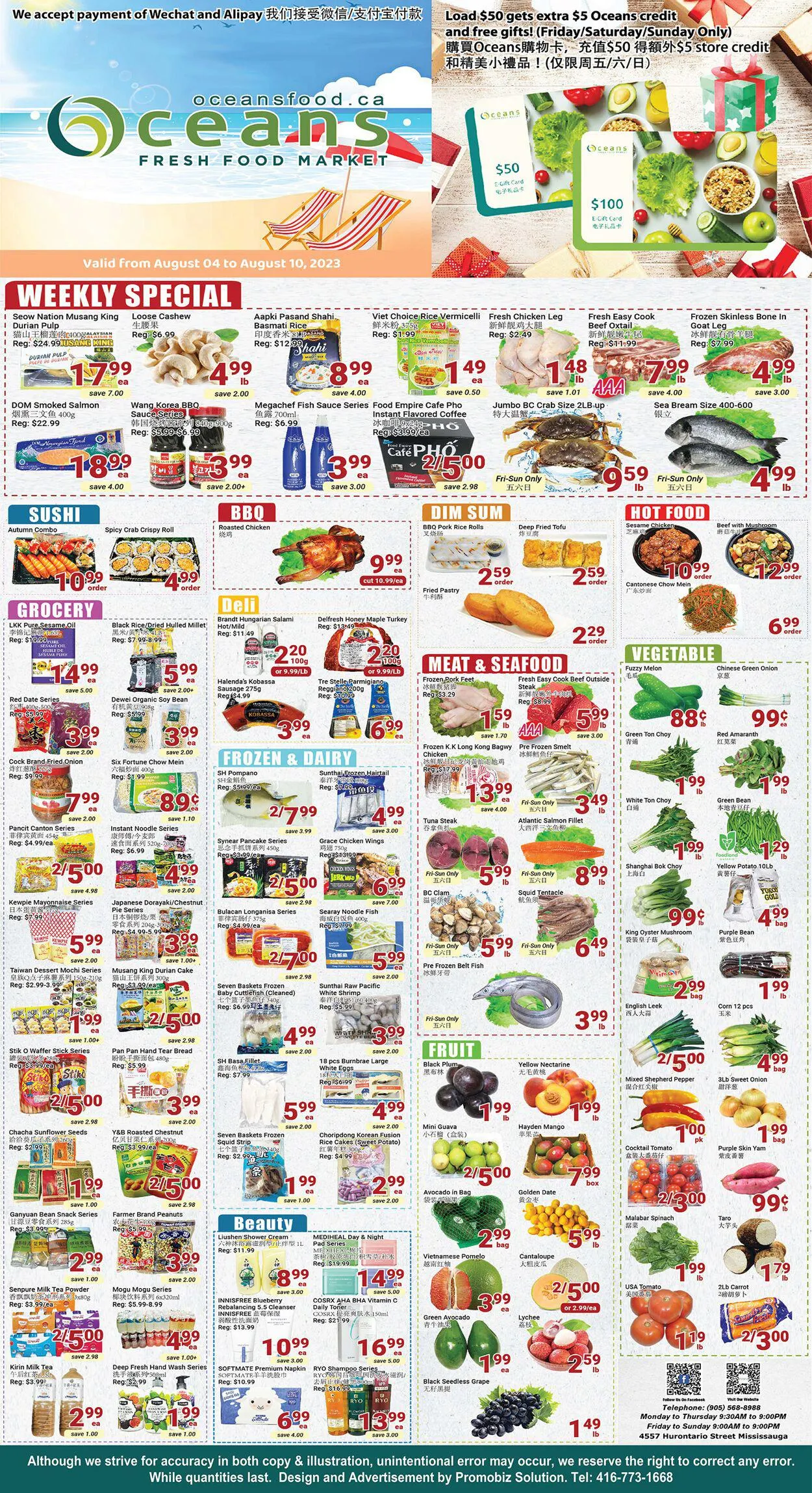 Oceans Current flyer from April 5 to April 19 2024 - flyer page 1