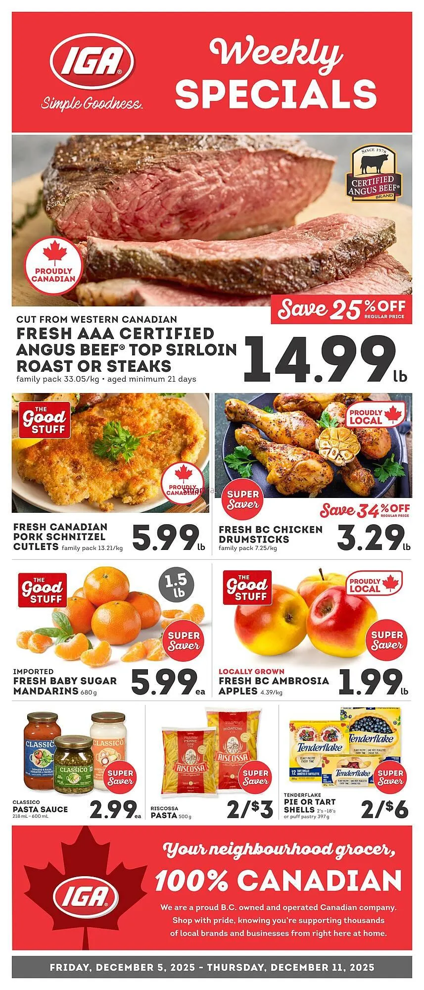 IGA flyer from December 4 to December 17 2025 - flyer page 1