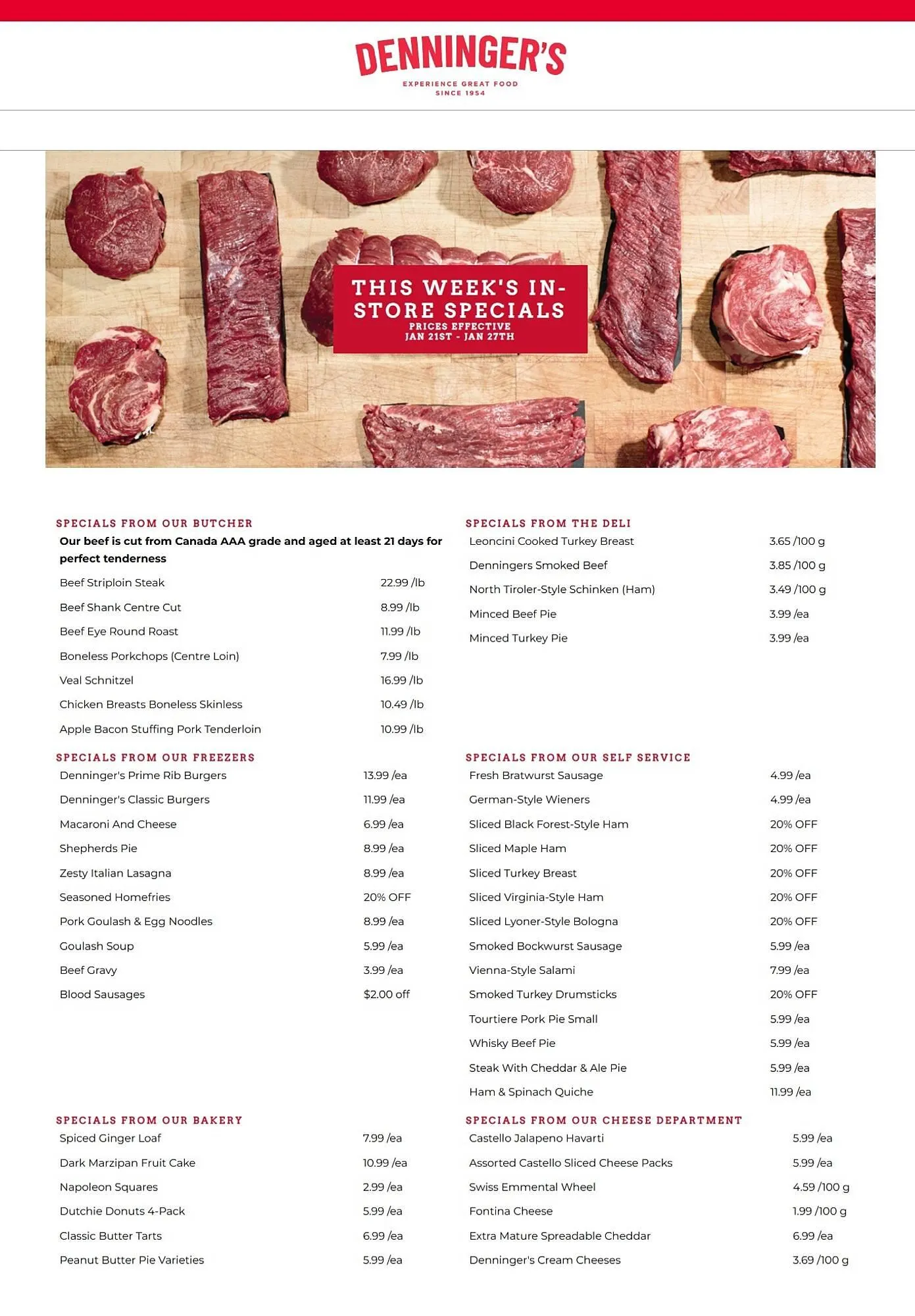 Denningers flyer - 1