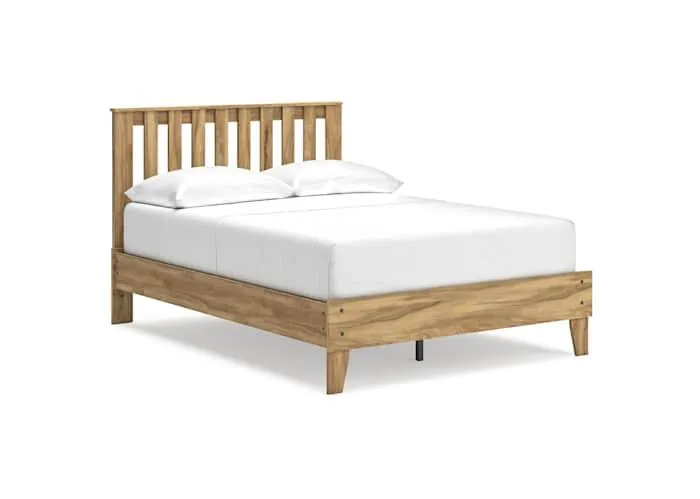 Bermacy Full Platform Bed - Light Brown