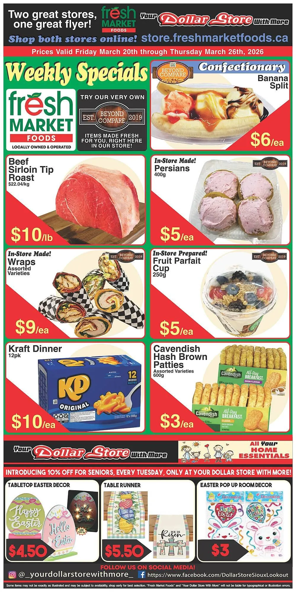 Fresh Market Foods flyer from March 20 to March 26 2026 - flyer page 1